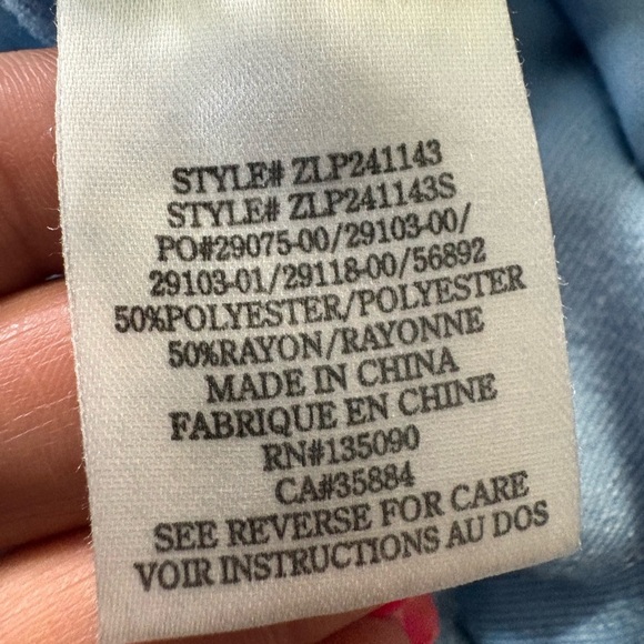 Z Supply Light Blue Ribbed French Terry Wide Leg Knit Pants. Elastic Waist. Soft - Picture 8 of 16